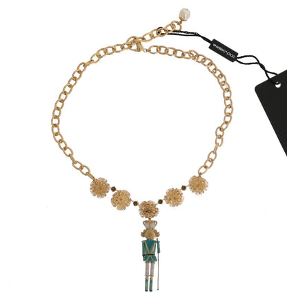 Elegante gouden kristal statement ketting