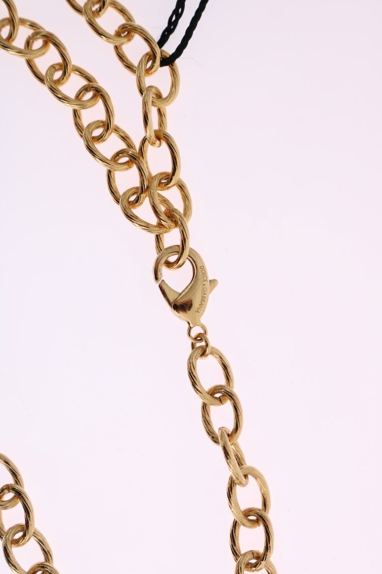 Elegante gouden kristal statement ketting