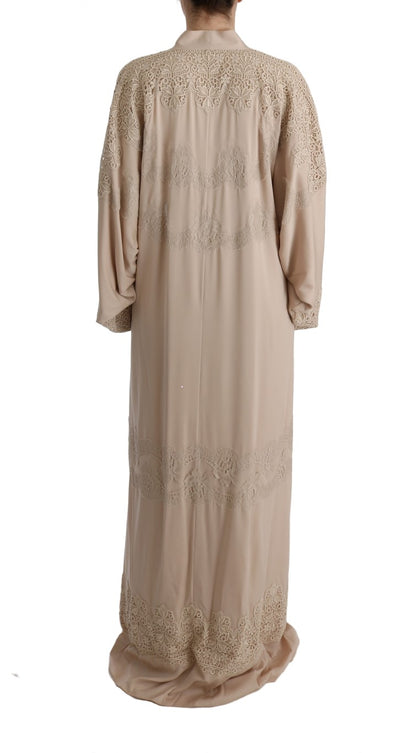 Elegante beige cape kaftan jurk