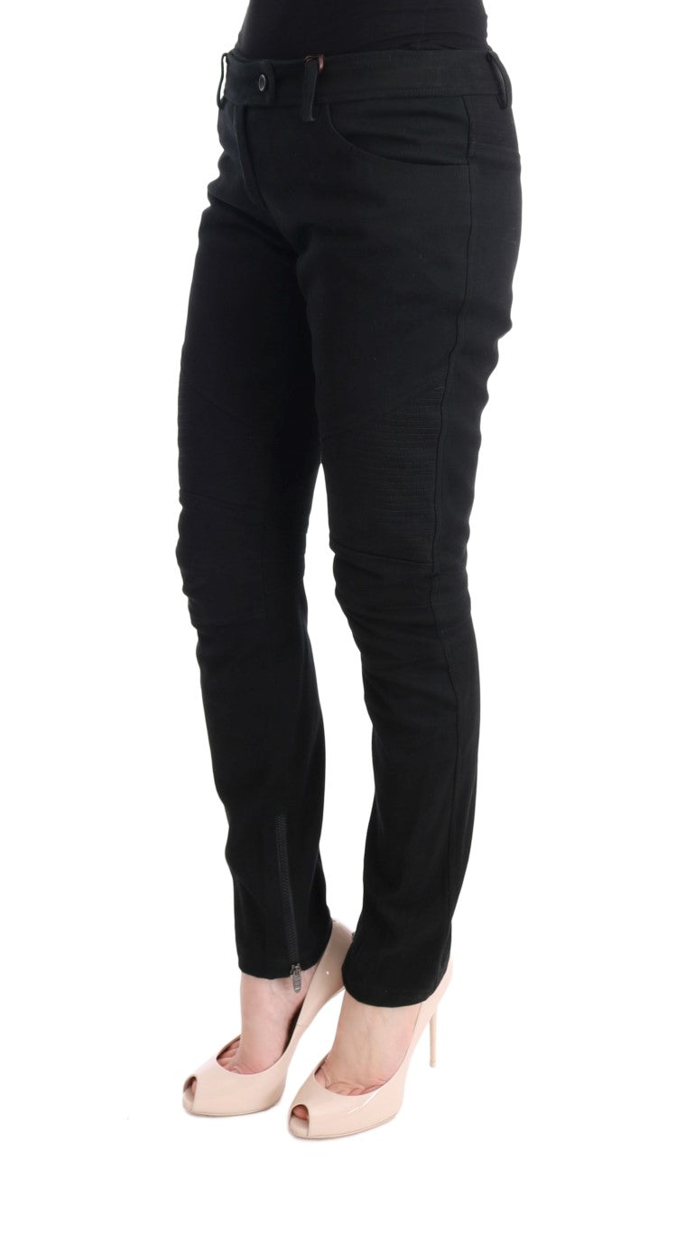 Chique zwarte slim fit broek