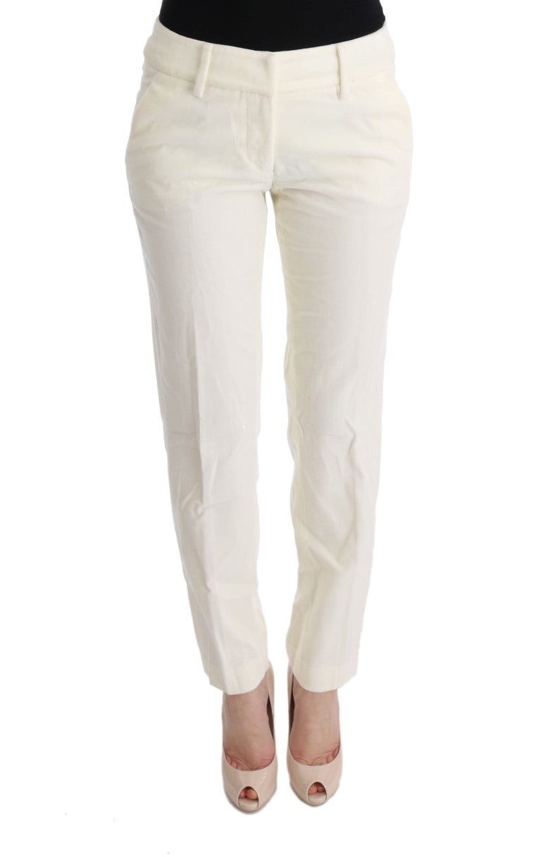 Chique witte regular fit broek