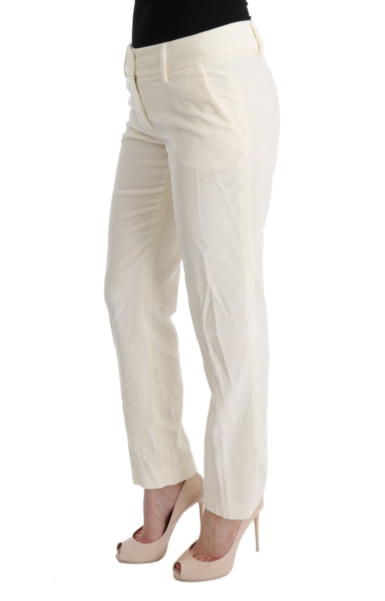 Chique witte regular fit broek