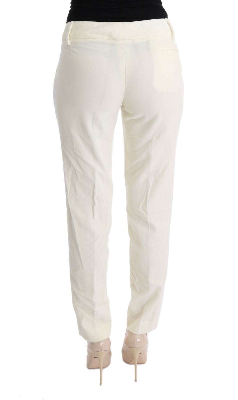 Chique witte regular fit broek