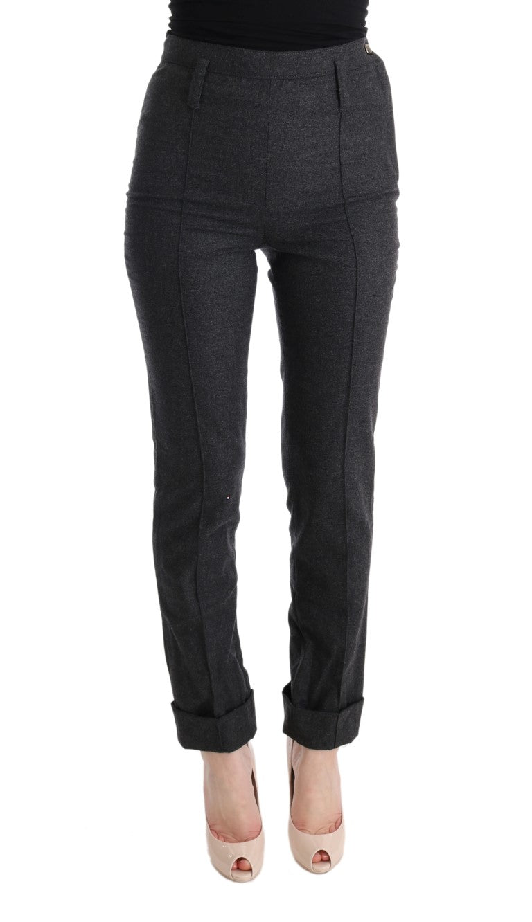 Chique grijze casual skinny broek