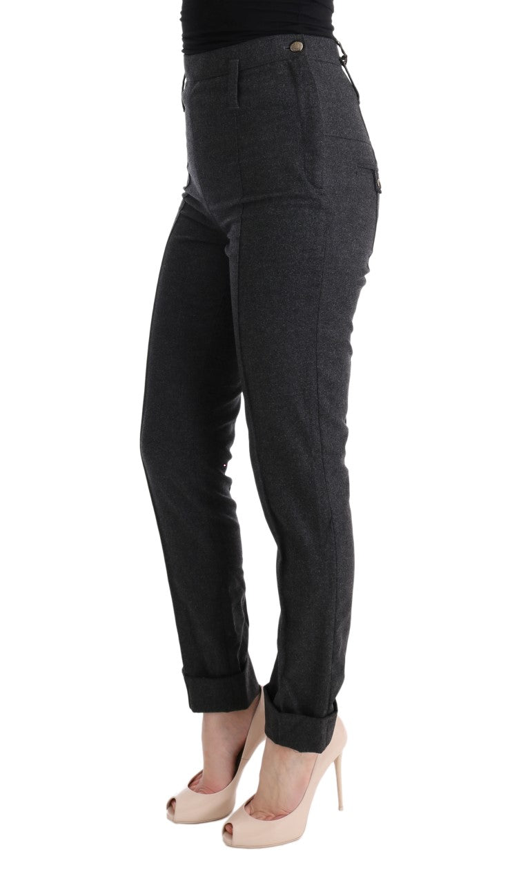 Chique grijze casual skinny broek