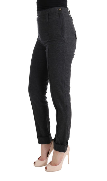 Chique grijze casual skinny broek