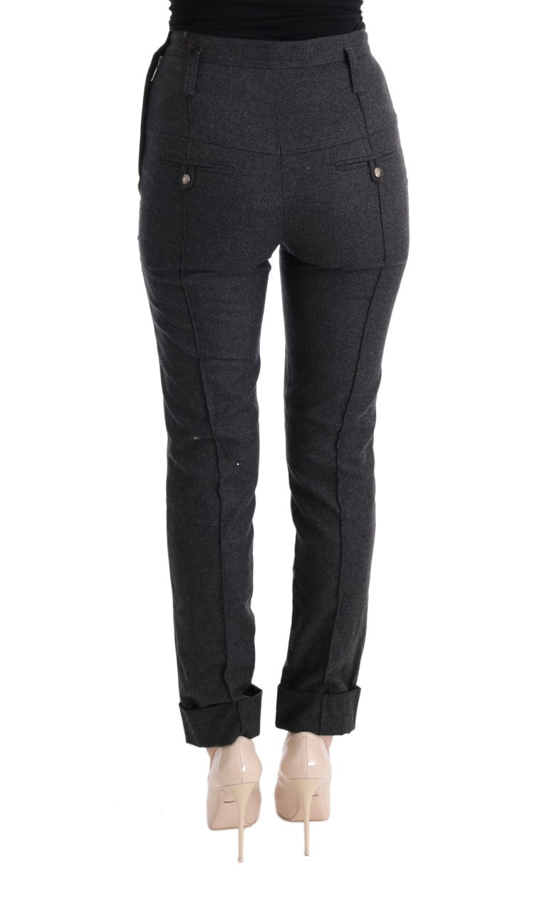 Chique grijze casual skinny broek