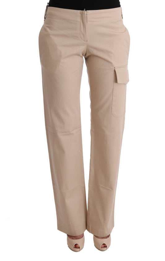 Chique beige cropped broek - Regular Fit Elegance