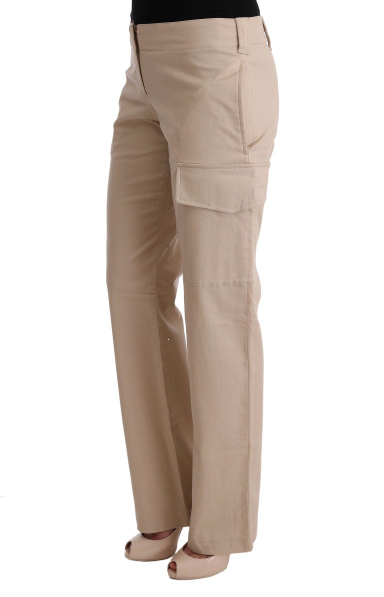 Chique beige cropped broek - Regular Fit Elegance