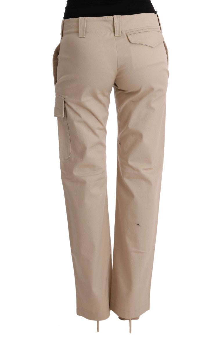 Chique beige cropped broek - Regular Fit Elegance