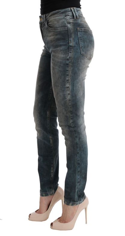 Chique blauwe slim fit jeans