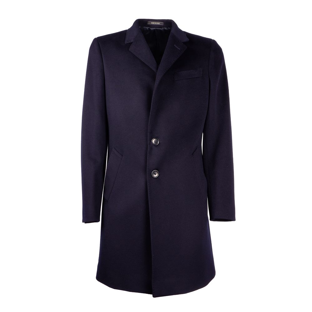 Blue Virgin Wool Men Jacket