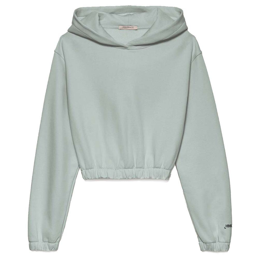 Chique cropped katoenen sweatshirt met capuchon