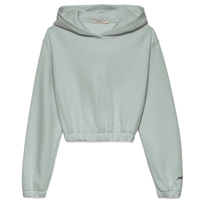 Chique cropped katoenen sweatshirt met capuchon