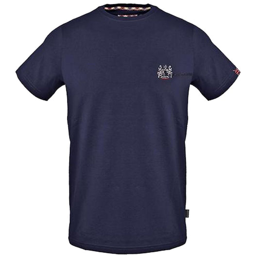 Blauw katoenen T-shirt