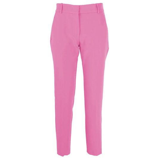 Roze polyester jeans en broek