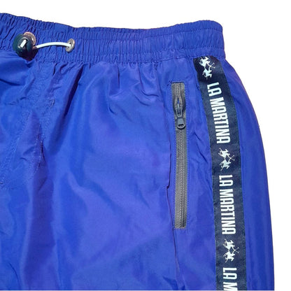 Chique blauwe gestreepte zwemshorts voor heren