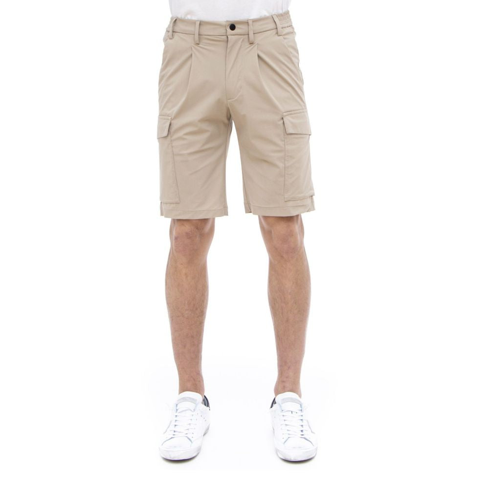 Beige stretch Bermuda cargoshorts