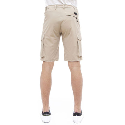 Beige stretch Bermuda cargoshorts