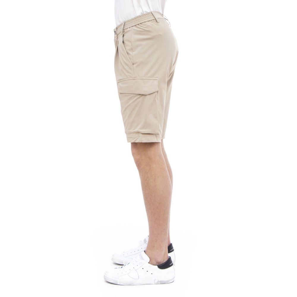 Beige stretch Bermuda cargoshorts