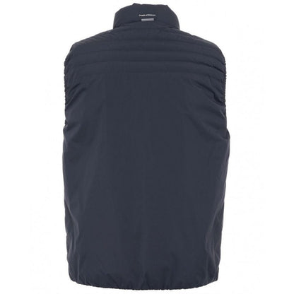 Strak blauw gewatteerd vest voor een moderne look