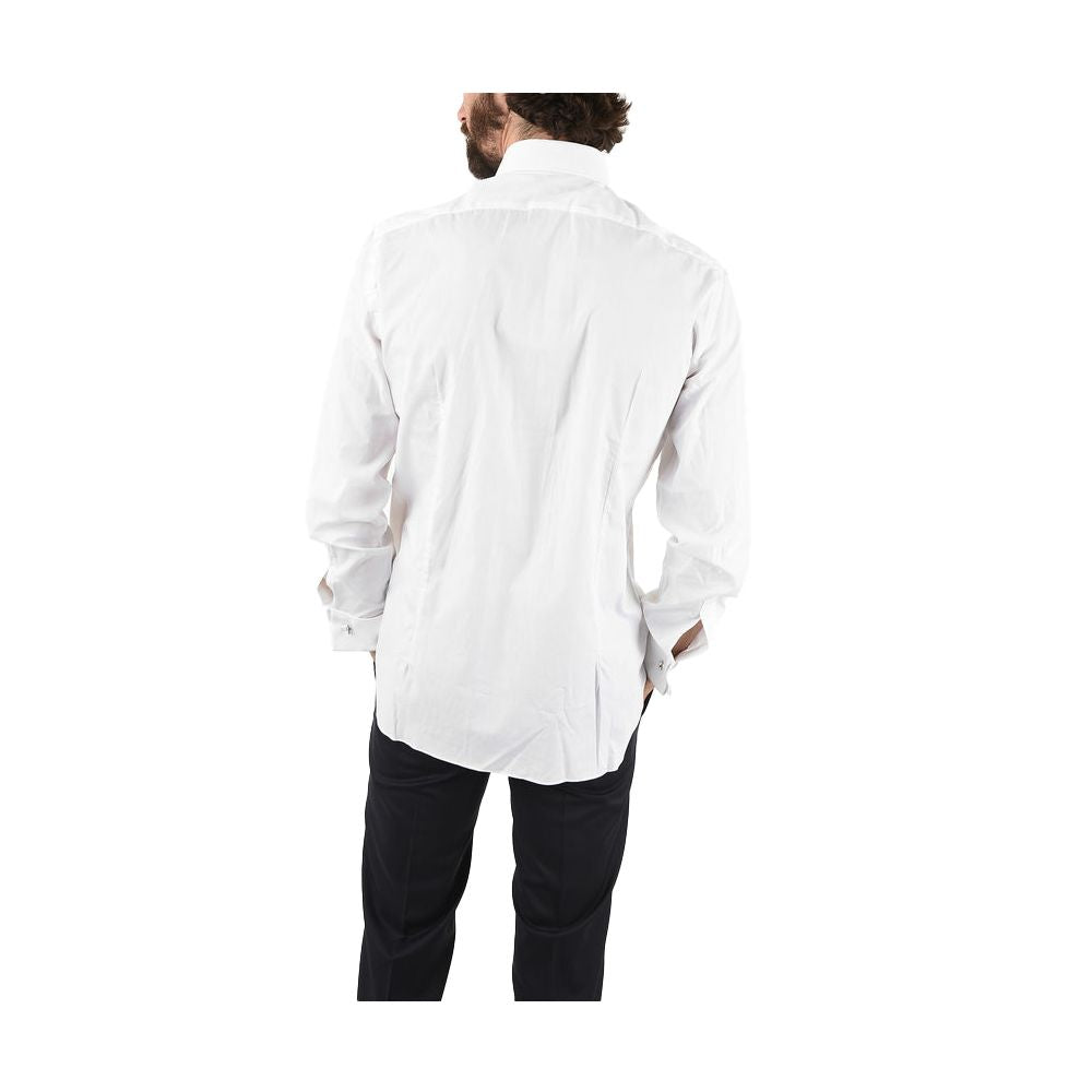 Elegant White Cotton Blend Shirt