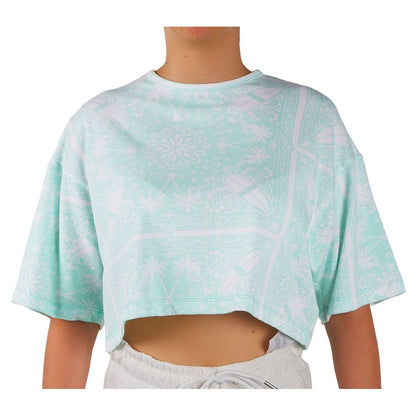 Abstract Logo Print Groen T-shirt