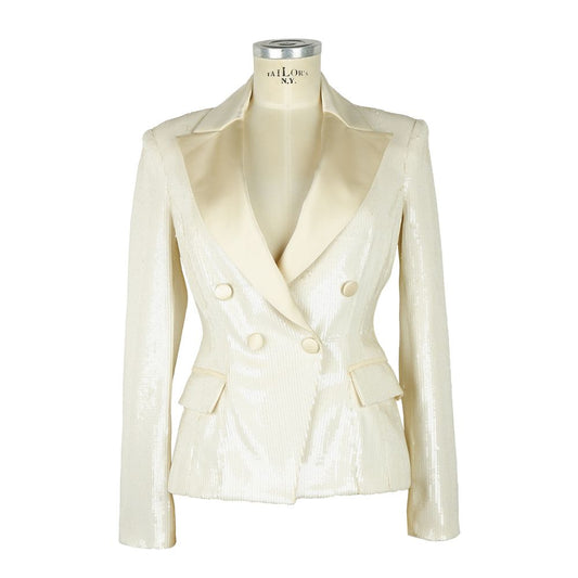 Witte Polyester Dames Blazer