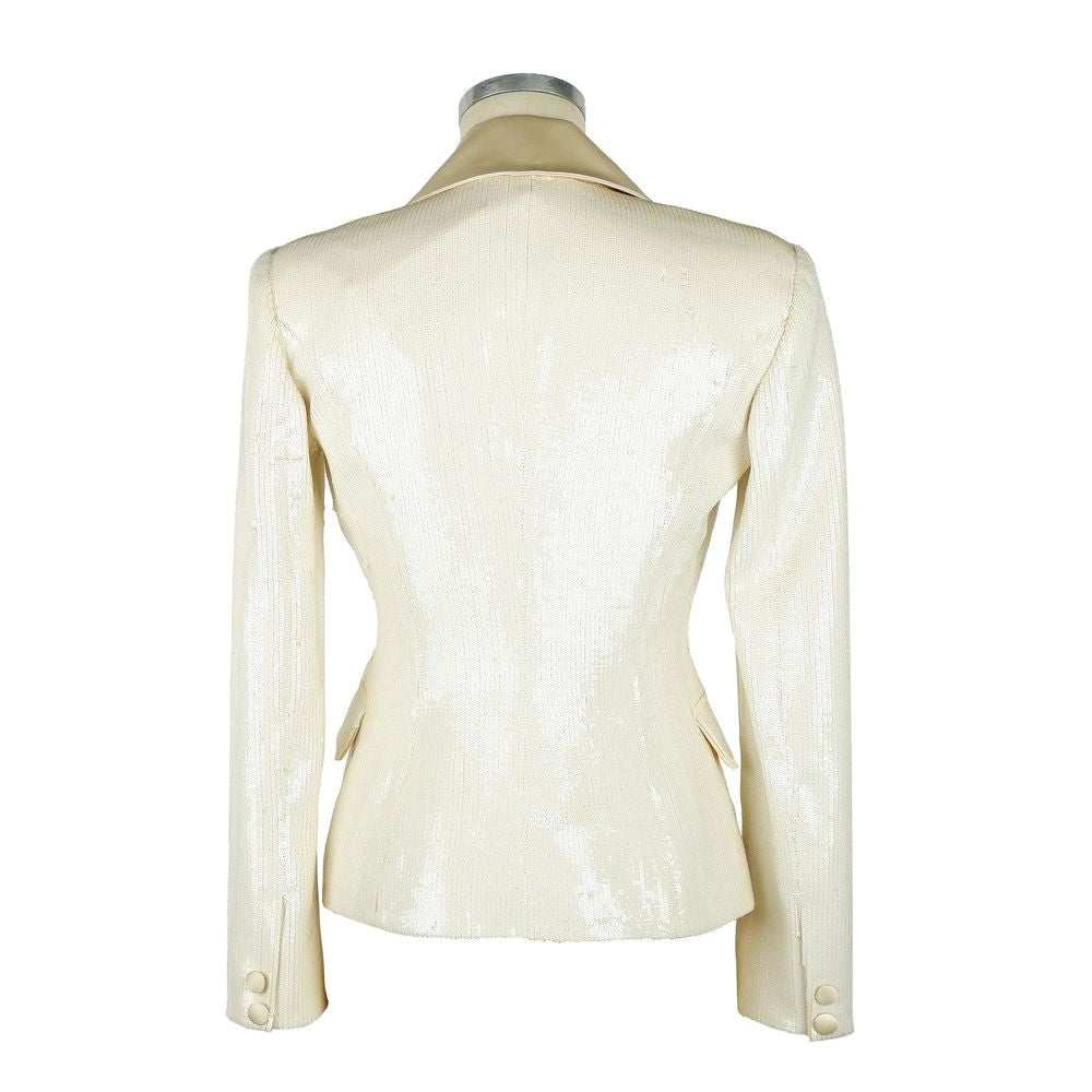 Witte Polyester Dames Blazer