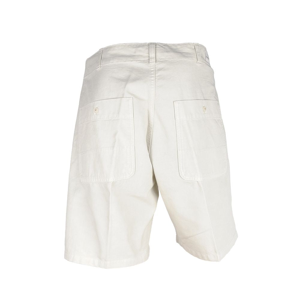 Witte katoenen Bermuda Short voor heren