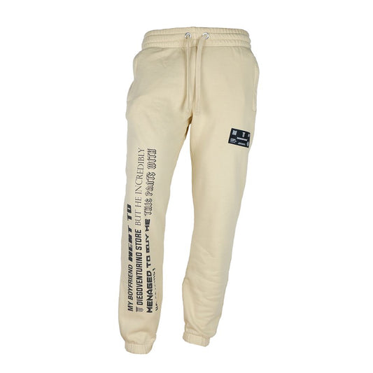 Elegante beige katoenen trainingsbroek