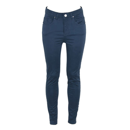 Blauwe katoenen skinny jeans voor dames