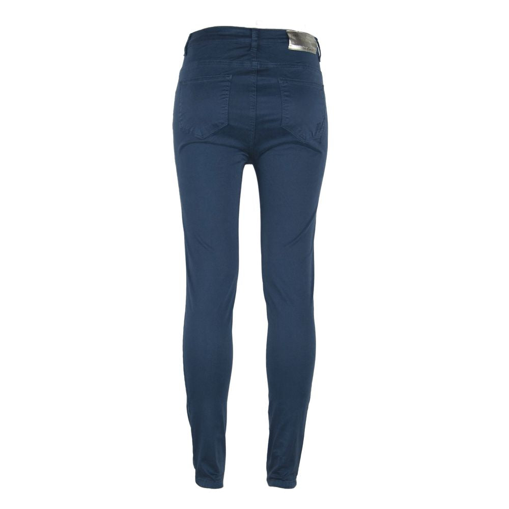 Blauwe katoenen skinny jeans voor dames