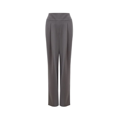 Chic Gray Wool Trousers for Sophisticated Style