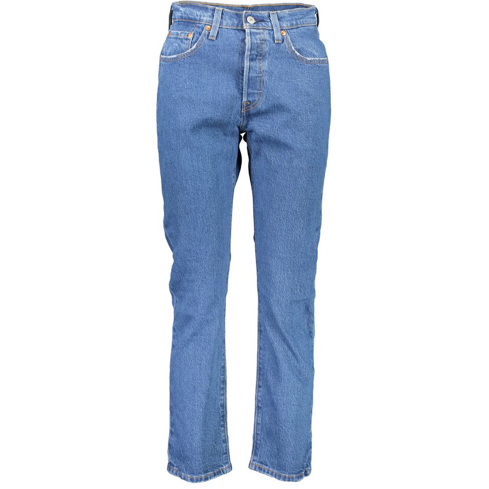 Blauwe katoenen jeans en broek