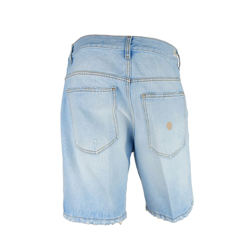 Lichtblauwe katoenen heren Bermuda Shorts