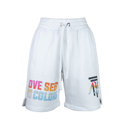 Witte katoenen damesshort