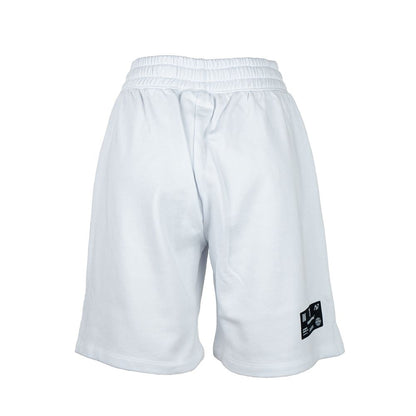 Witte katoenen damesshort