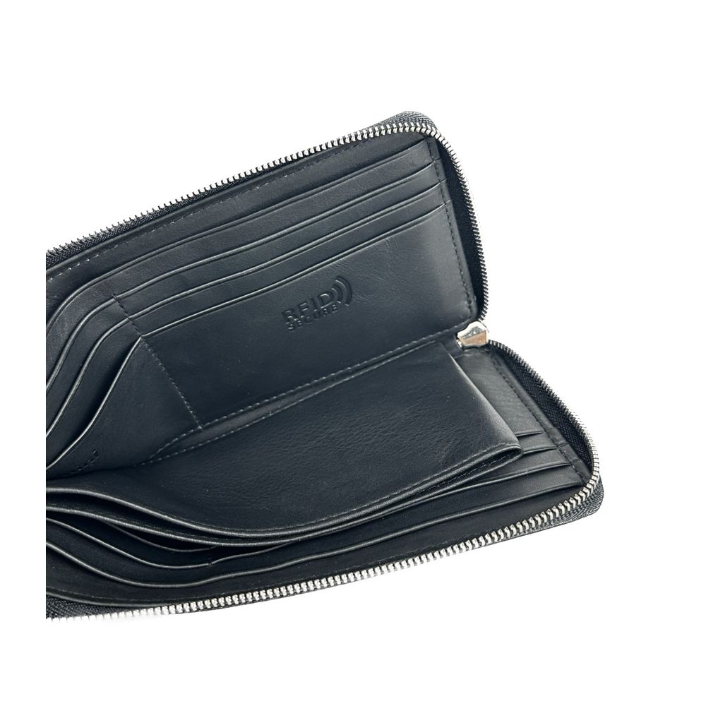 Elegante zwarte leren reisorganizer