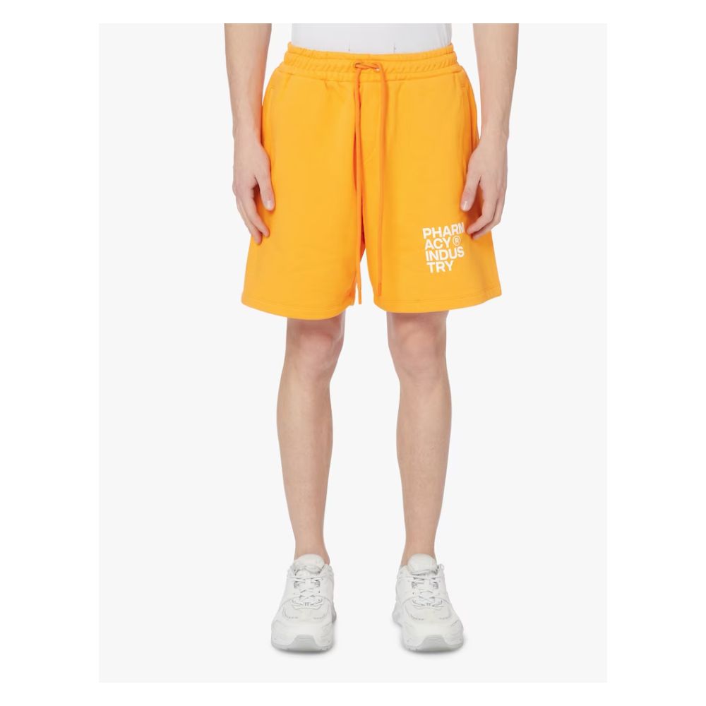 Chique oranje katoenen broek met logodetail