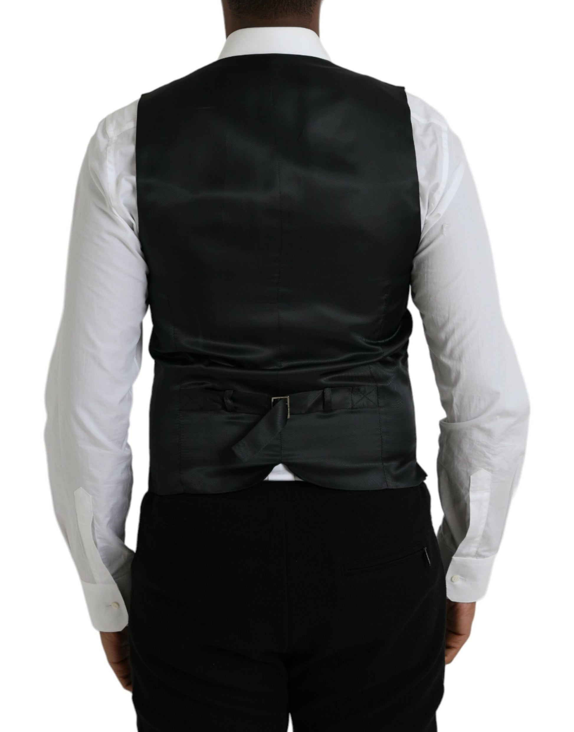 Grijs wollen formeel gilet vest