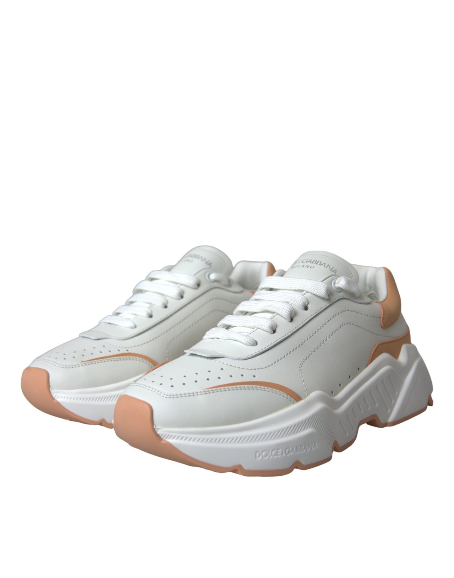 Witte Perzik DAYMASTER Leren Sneakers Schoenen