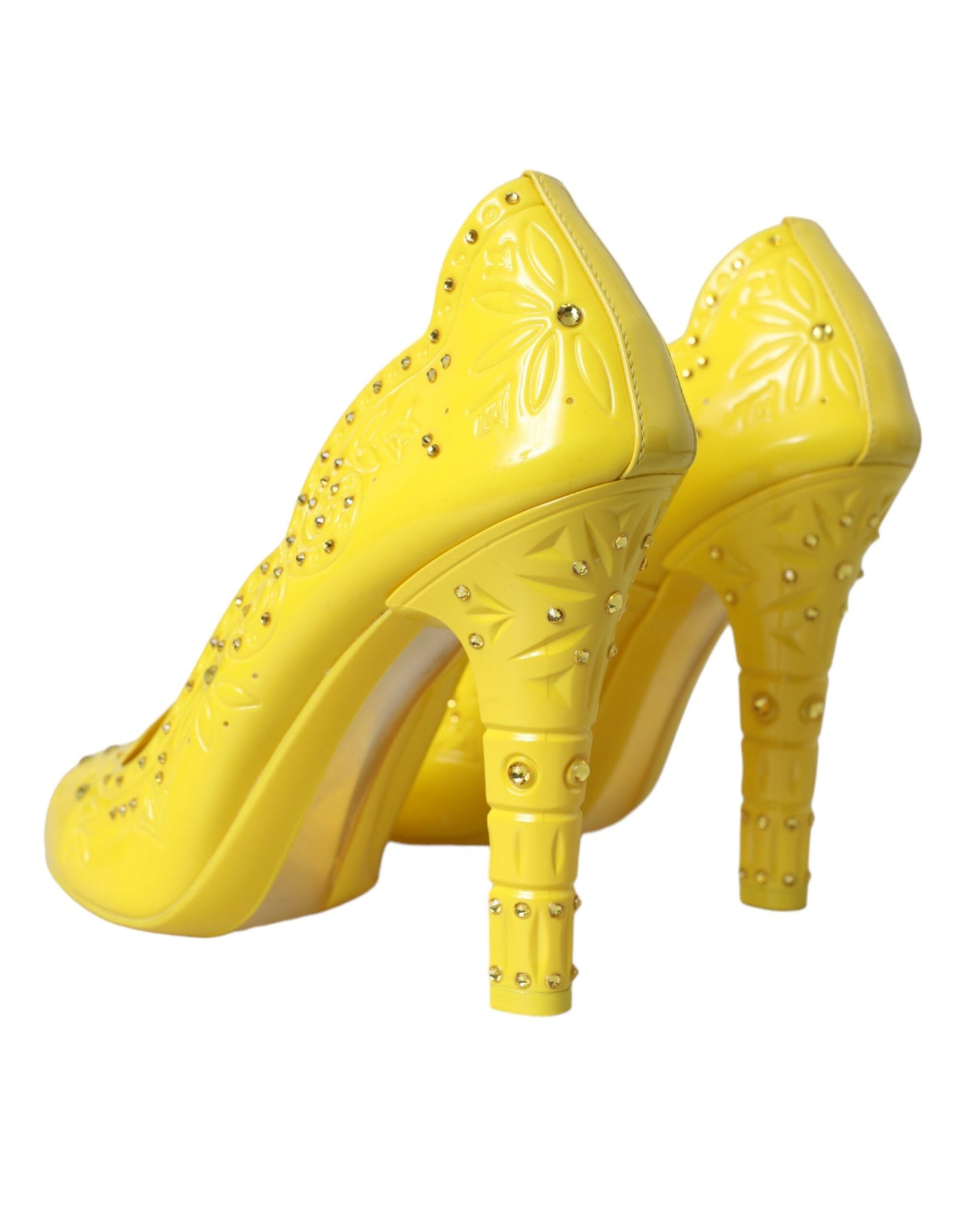 Gele Kristallen CINDERELLA Hakken Pumps Schoenen