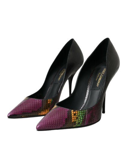 Multicolor Exotische Leren Hakken Pumps Schoenen