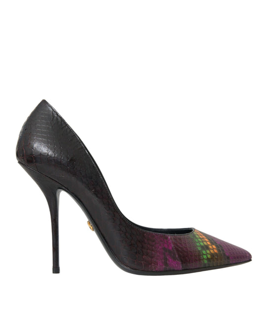 Multicolor Exotische Leren Hakken Pumps Schoenen