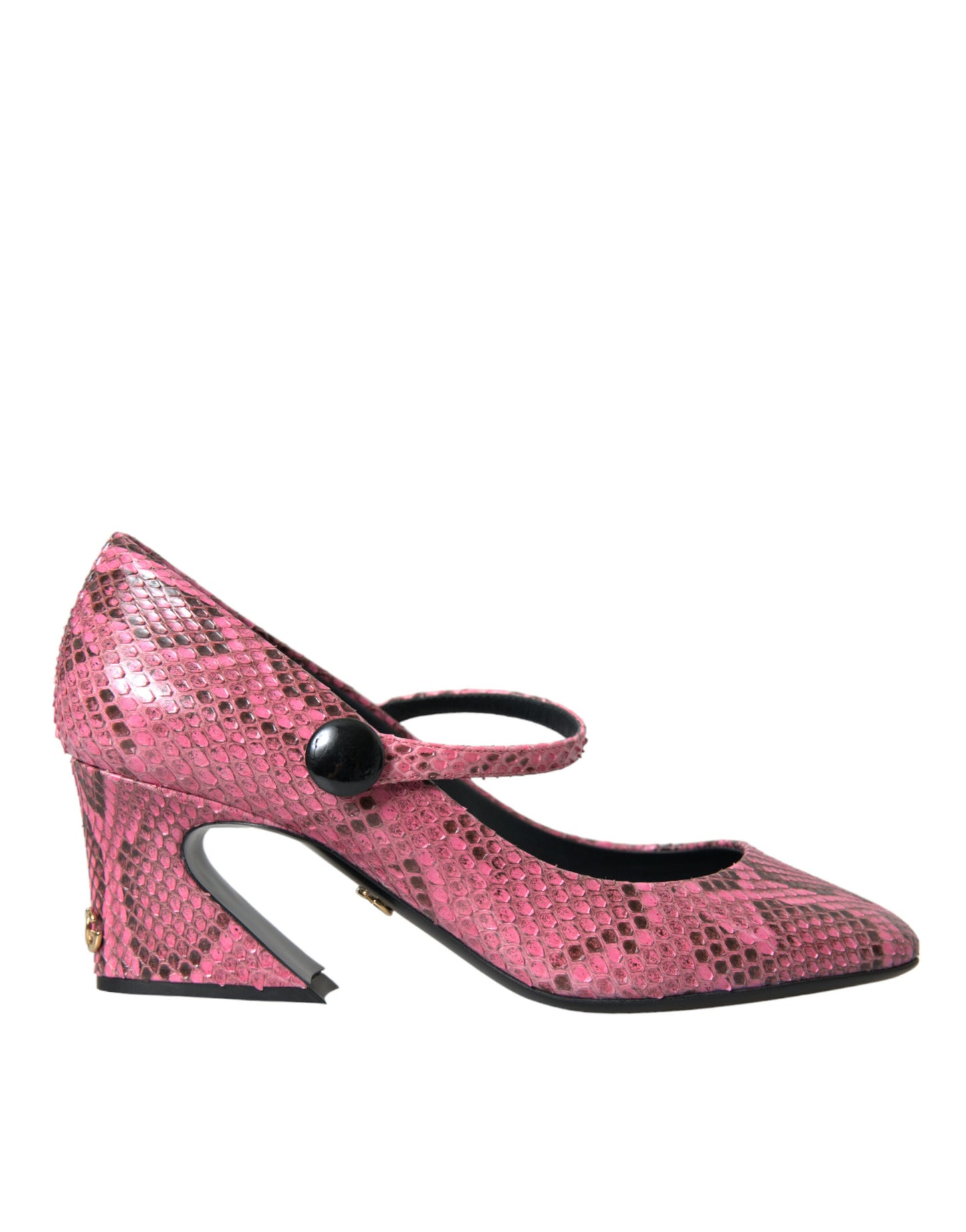 Roze Python leren Mary Jane hakken schoenen