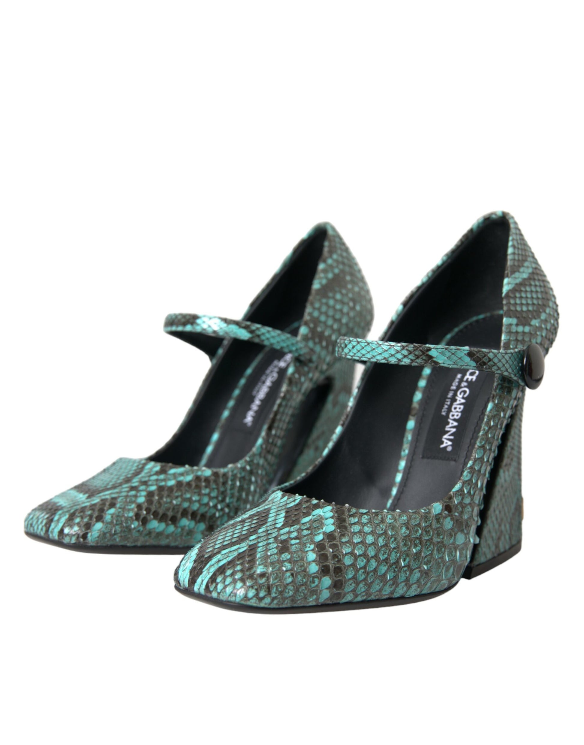 Aqua Python leren Mary Jane pumps schoenen