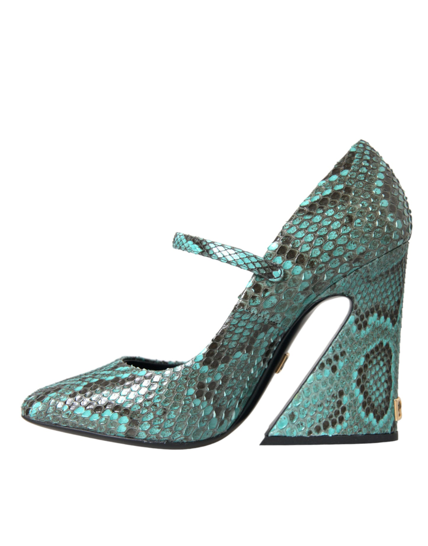 Aqua Python leren Mary Jane pumps schoenen