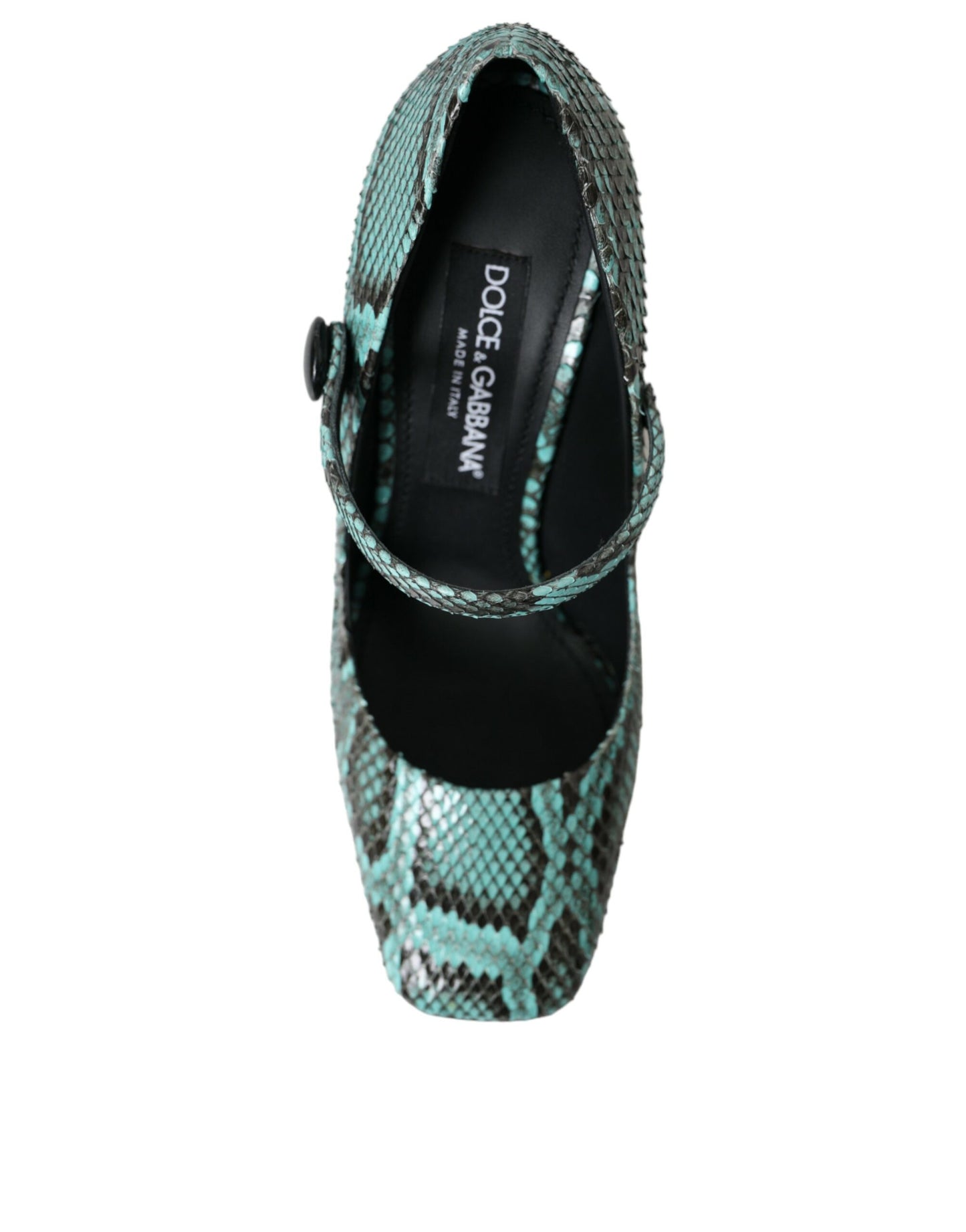 Aqua Python leren Mary Jane pumps schoenen