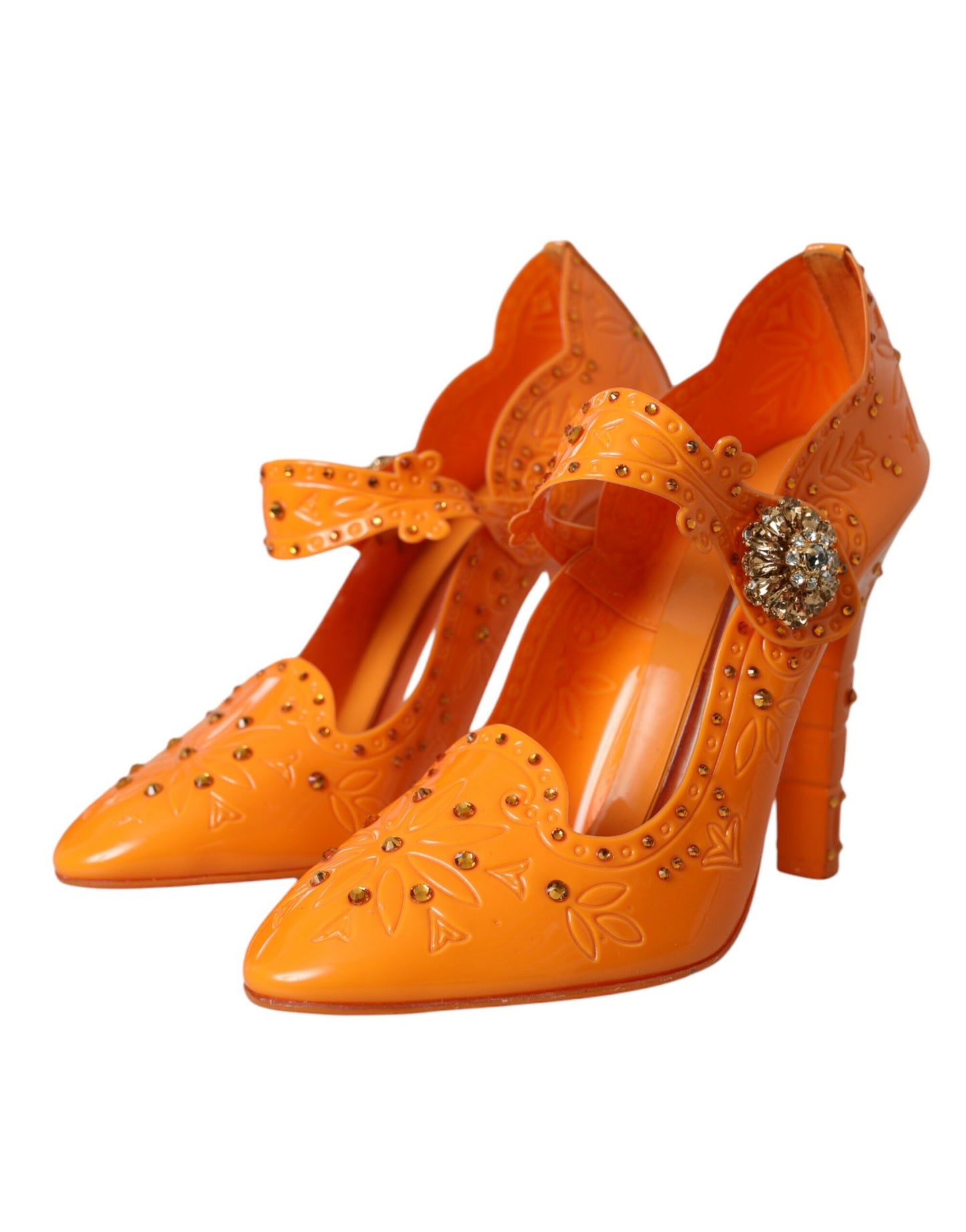 Oranje CINDERELLA Floral Crystal Pumps Schoenen